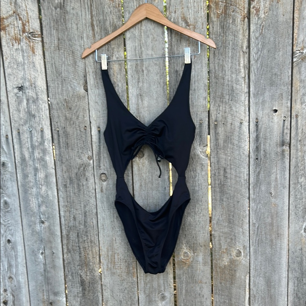 PINK Victoria's Secret Black One Piece Swimsuit